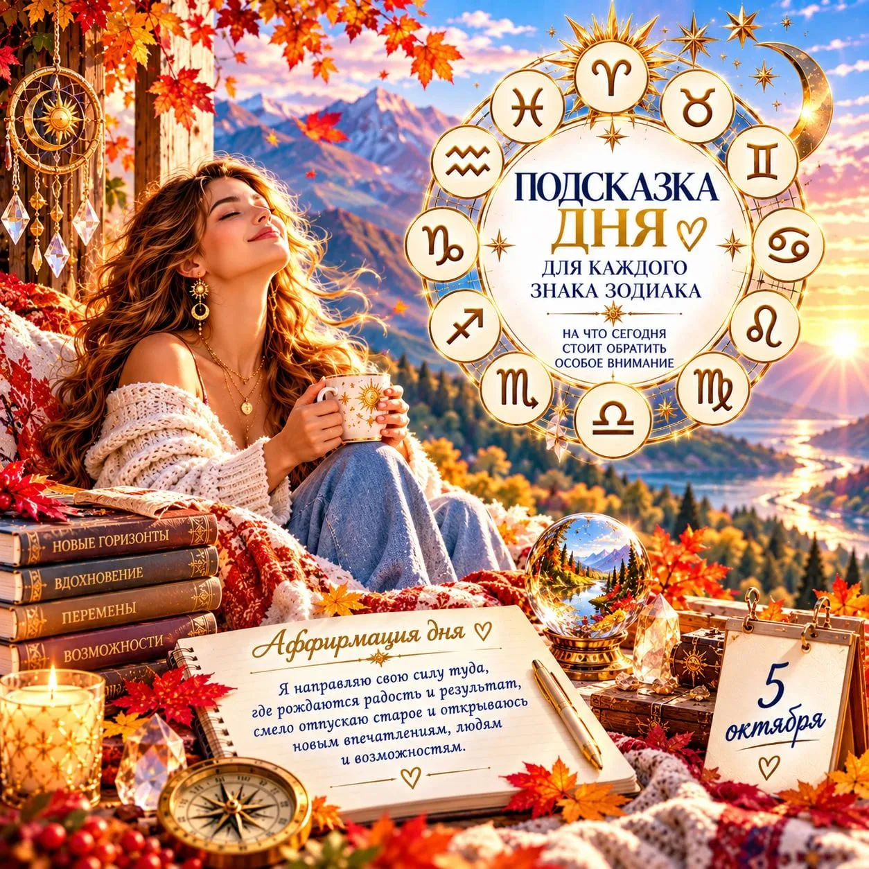 ПОДСКАЗКА ДНЯ ДЛЯ КАЖДОГО ЗНАКА ЗОДИАКА НА 5 ОКТЯБРЯ: НА ЧТО СЕГОДНЯ СТОИТ ОБРАТИТЬ ОСО...