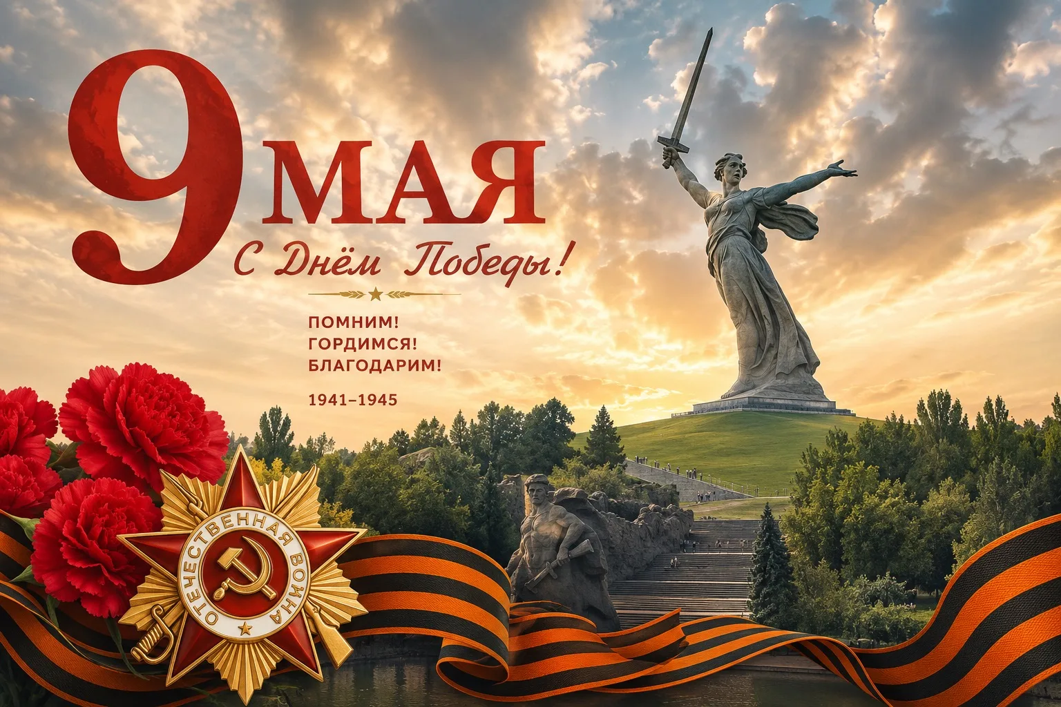 9 Мая — день памяти, силы духа и несгибаемого мужества народа.