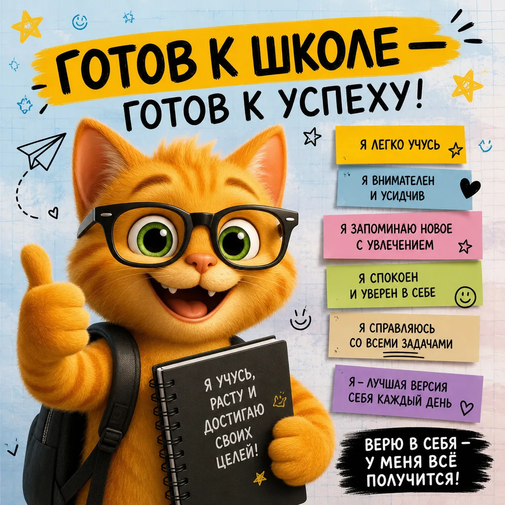 Не грусти, что лето уходит, — верь в свой успех! 🌞📚
