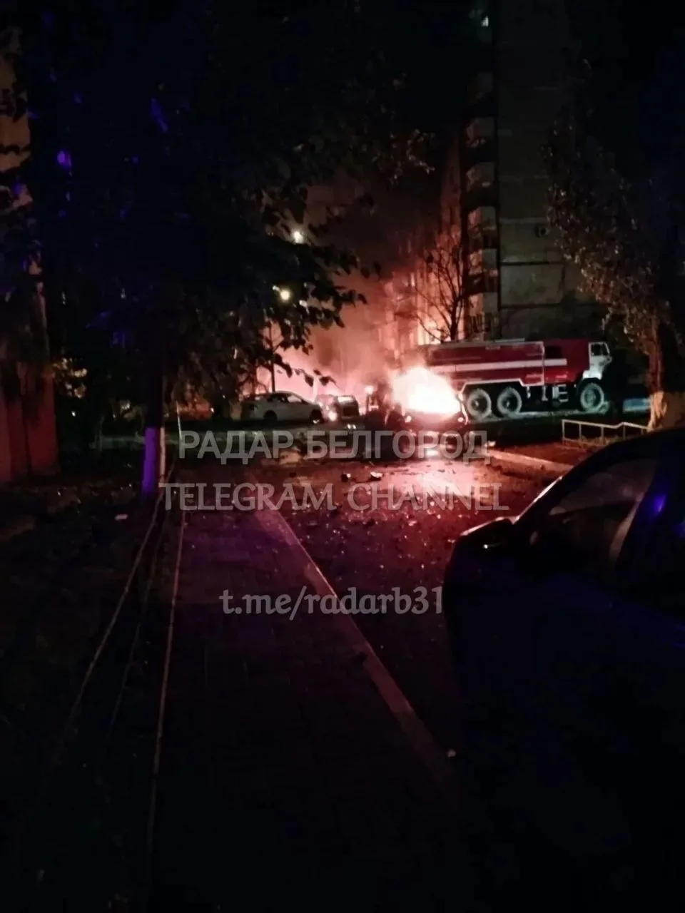 На кадрах первые минуты после взрывов в районе улицы Октябрьской