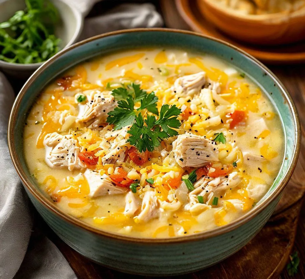 Куриный суп с сыром