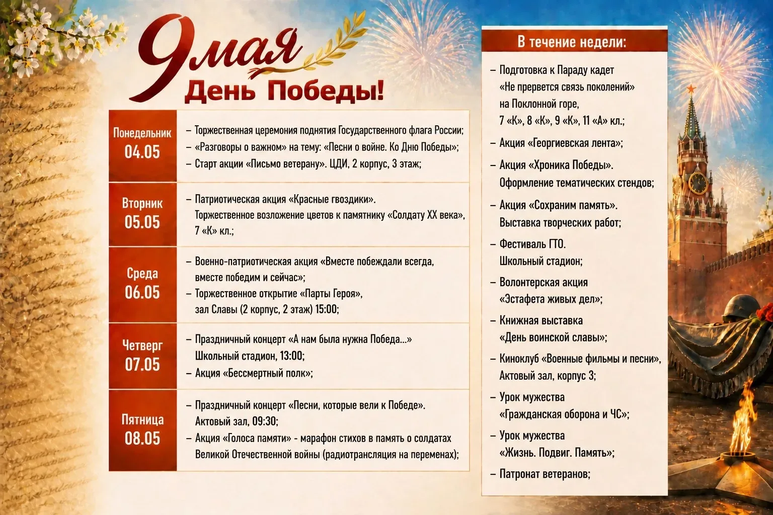 🇷🇺 Новая учебная неделя в нашей школе началась с торжественной церемонии поднятия флага и исполнения