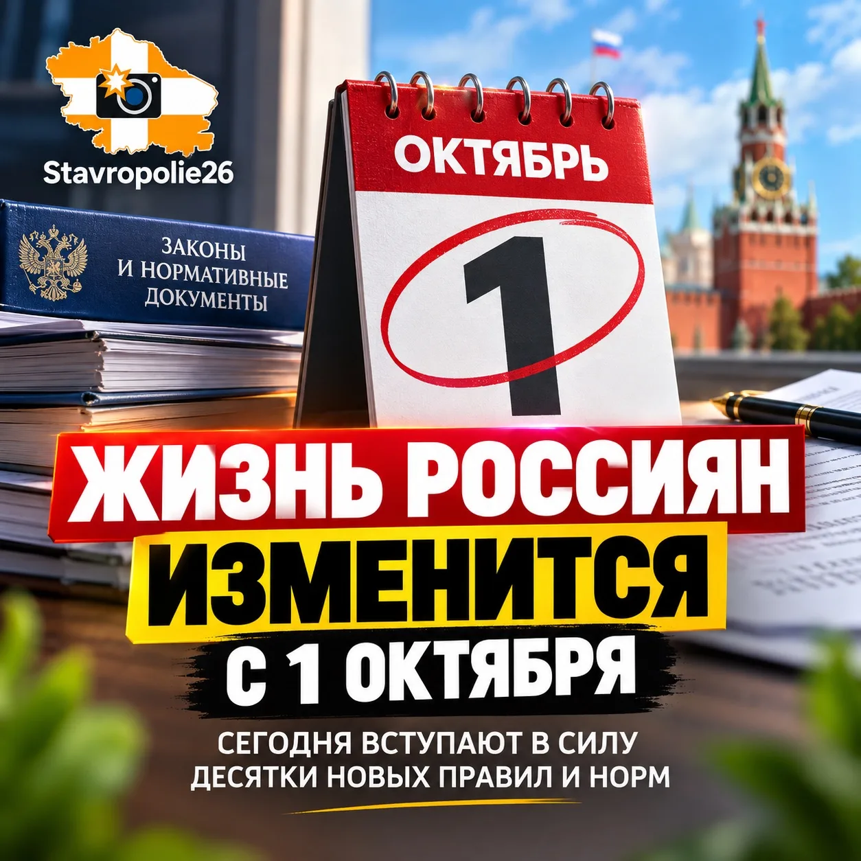 ❗️Жизнь россиян изменится с 1 октября. Сегодня вступают в силу десятки новых правил и н...