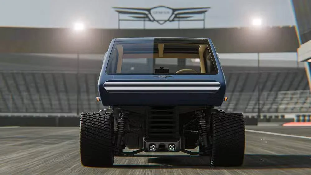 Genesis показала гольф-кар Box Buggy с четырьмя электромоторами и максималкой почти 160 км/ч.
Похоже