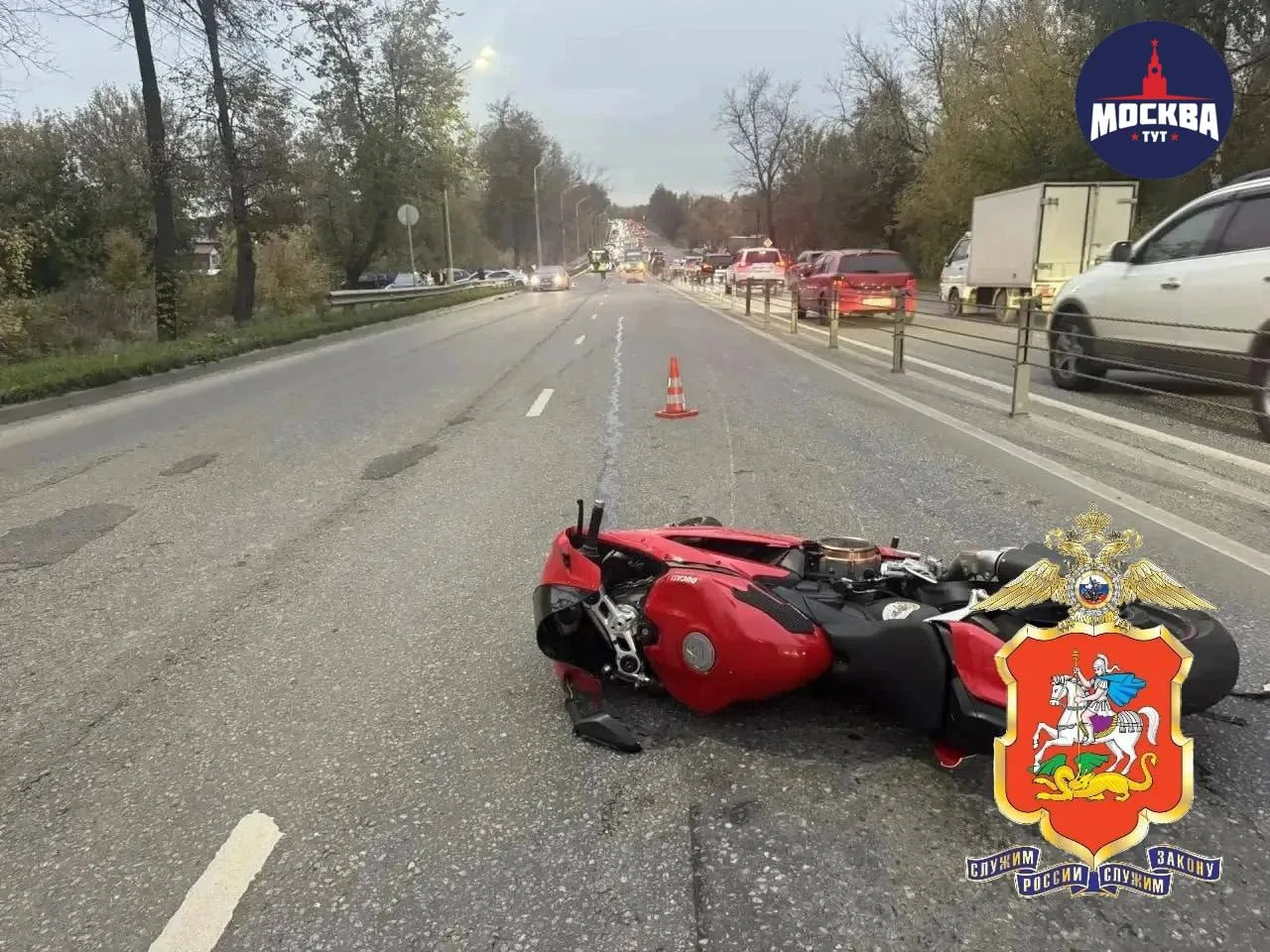 🏍️ Мотоциклист погиб после попутного столкновения с водителем Lexus в Подольске.