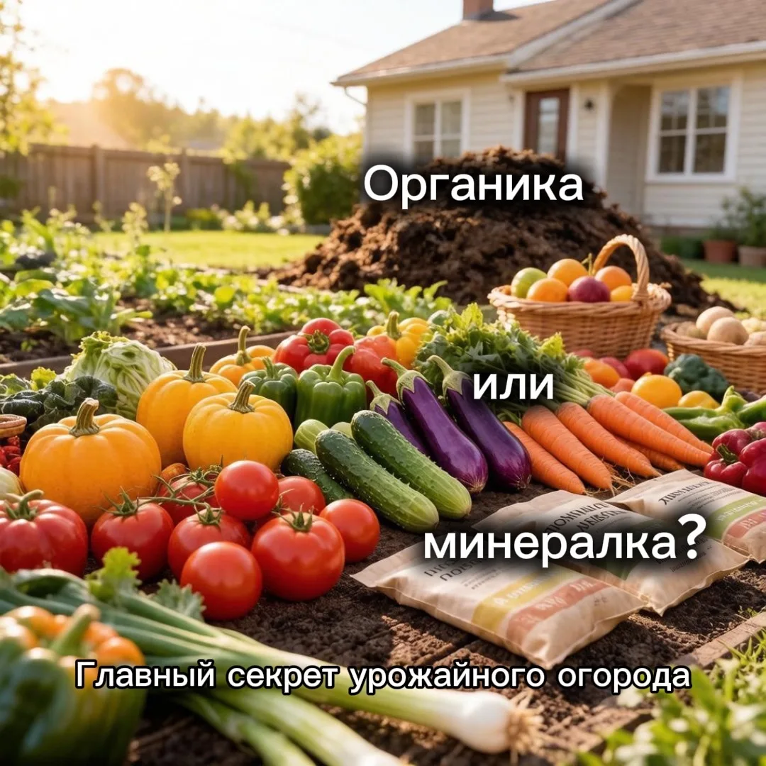 Органика или минералка? Главный секрет урожайного огорода 🌱 

Вопрос «что лучше?» здесь не работает