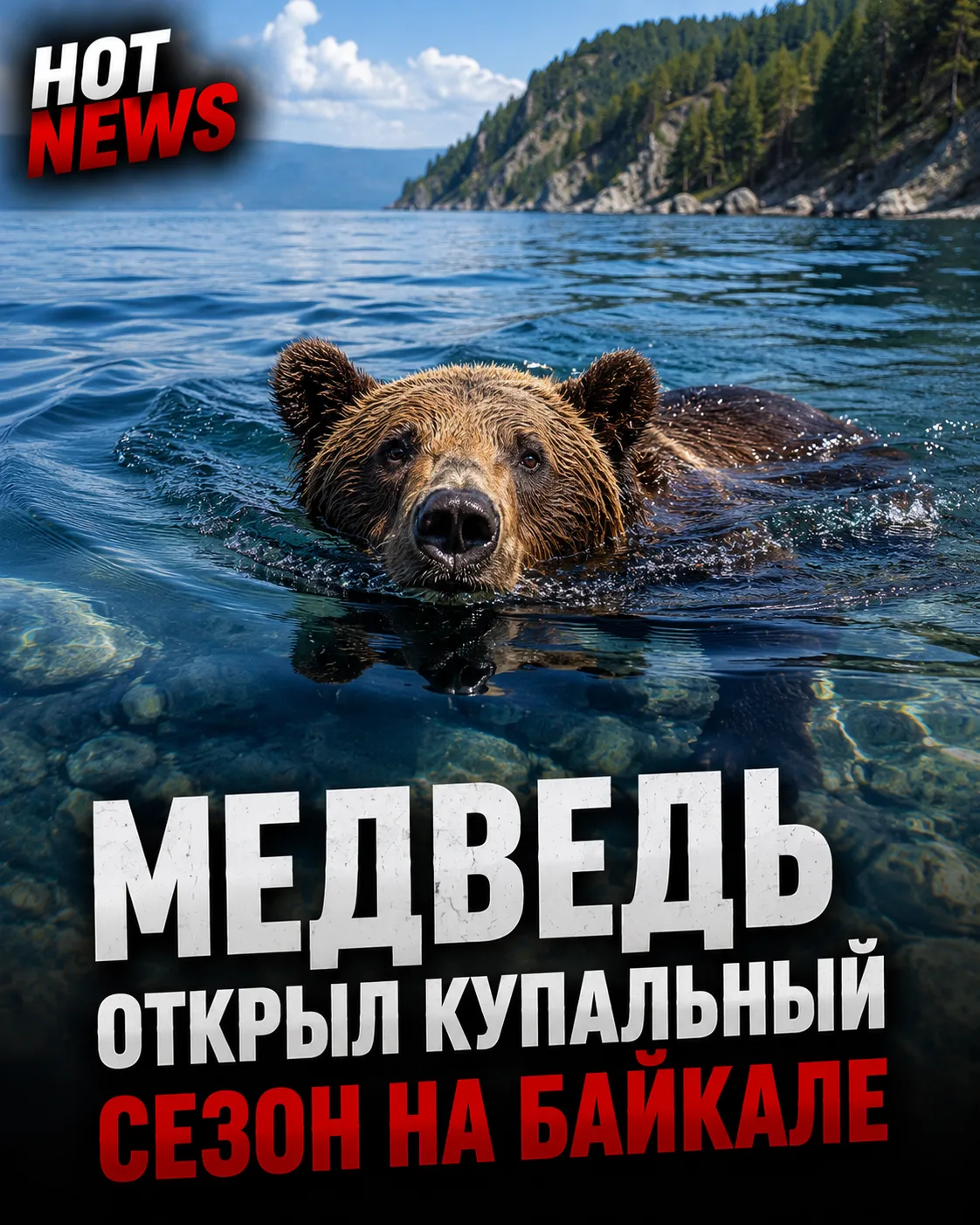 Купальный сезон на Байкале открыт.