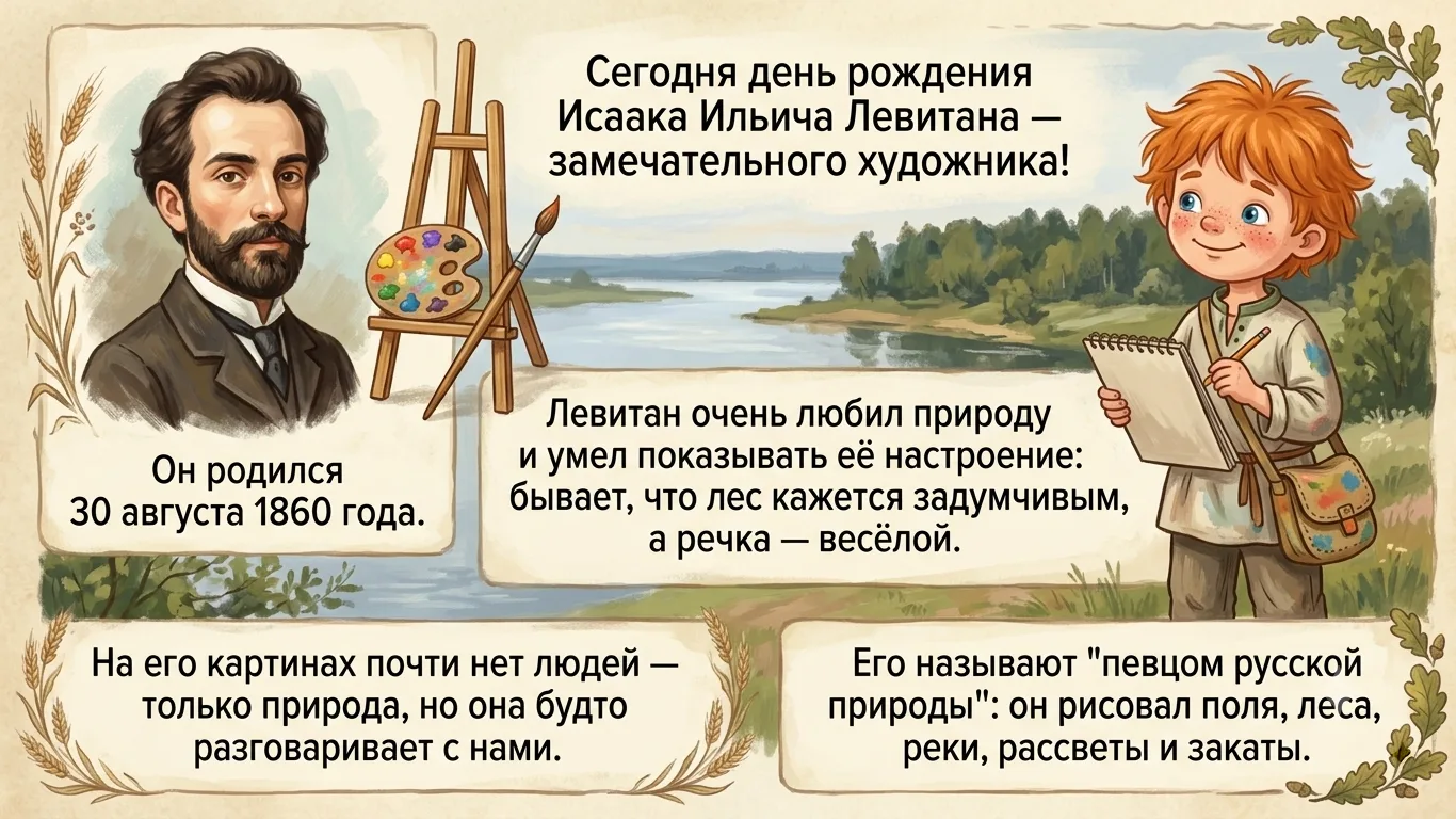 🎈 30 августа — день рождения И. И. Левитана!