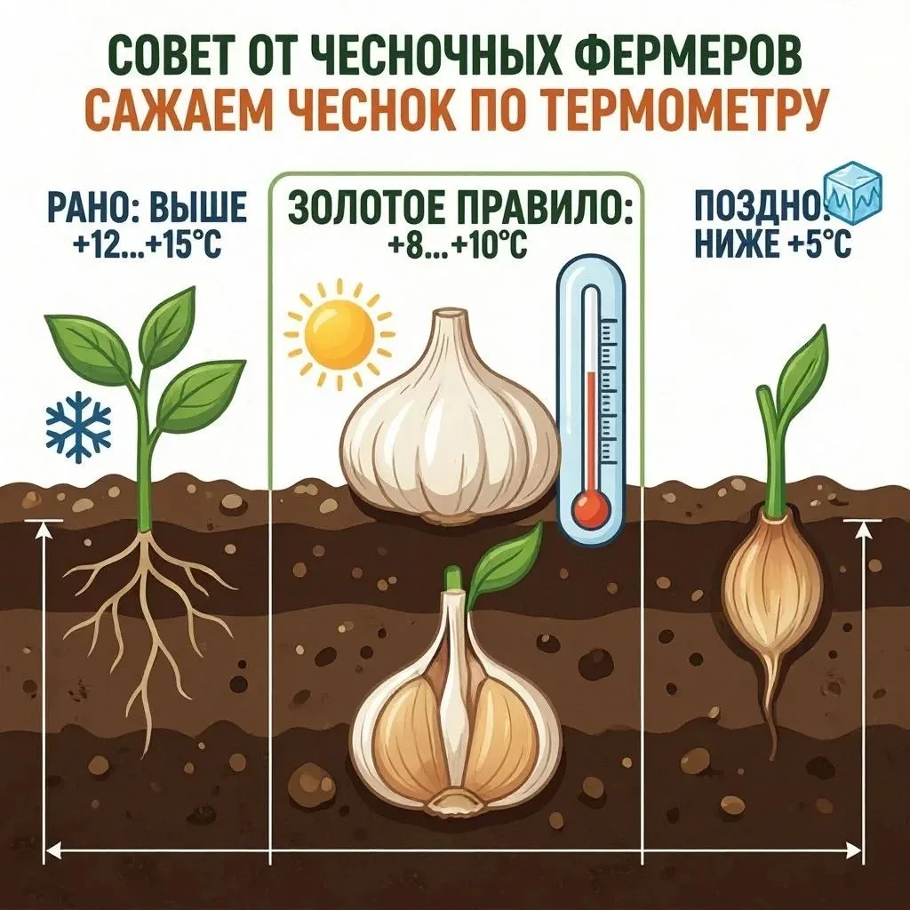 🧄🧄🧄 САЖАЕМ ЧЕСНОК ПО ТЕРМОМЕТРУ
