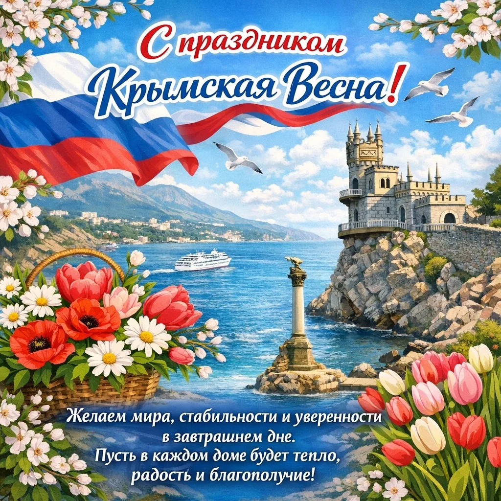 С праздником Крымской весны!
Пусть этот день вдохновляет на новые идеи, развитие и успех. Мы рядом, 