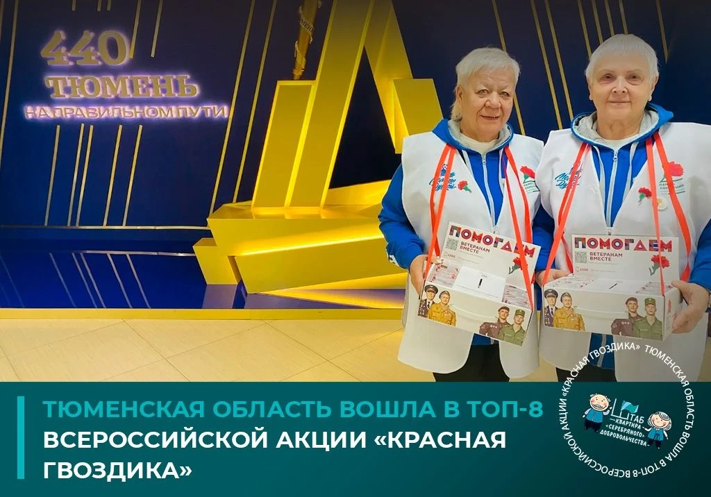 Тюменская область вошла в топ-8 всероссийской акции «Красная гвоздика»