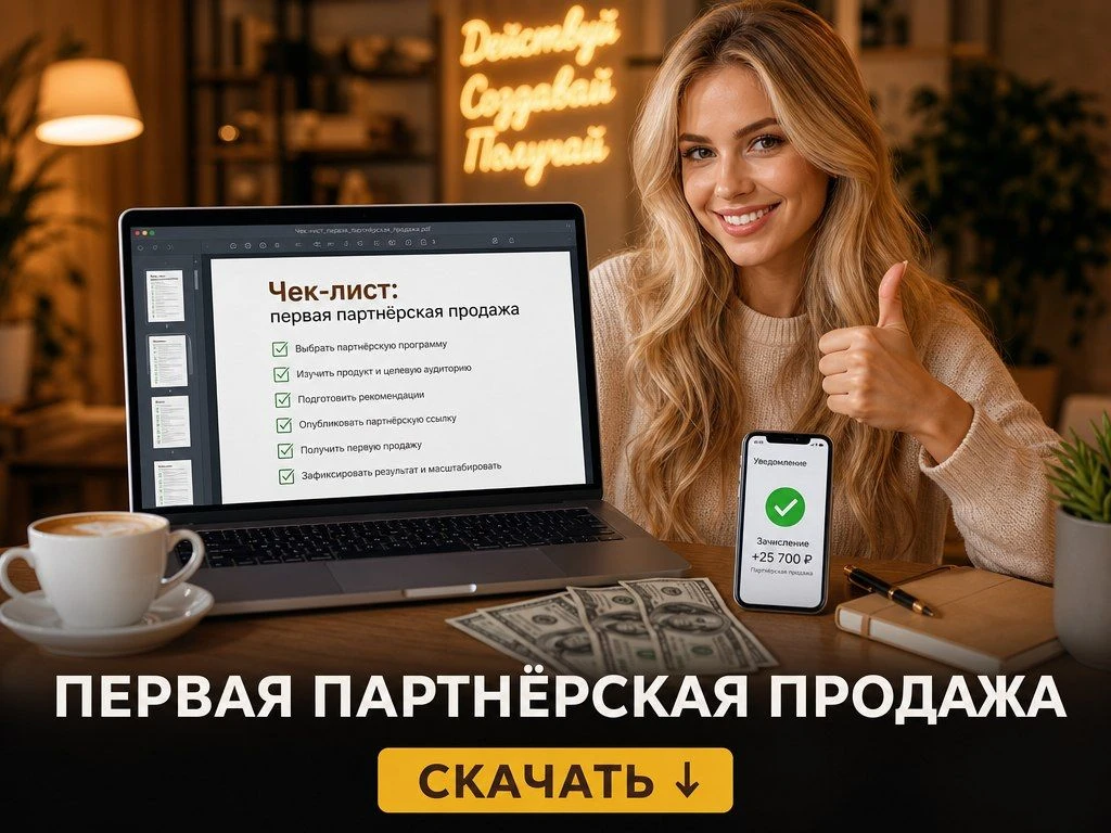 📋 ПЕРВАЯ ПАРТНЁРСКАЯ ПРОДАЖА: ПОШАГОВЫЙ ЧЕК-ЛИСТ ДЛЯ НОВИЧКОВ