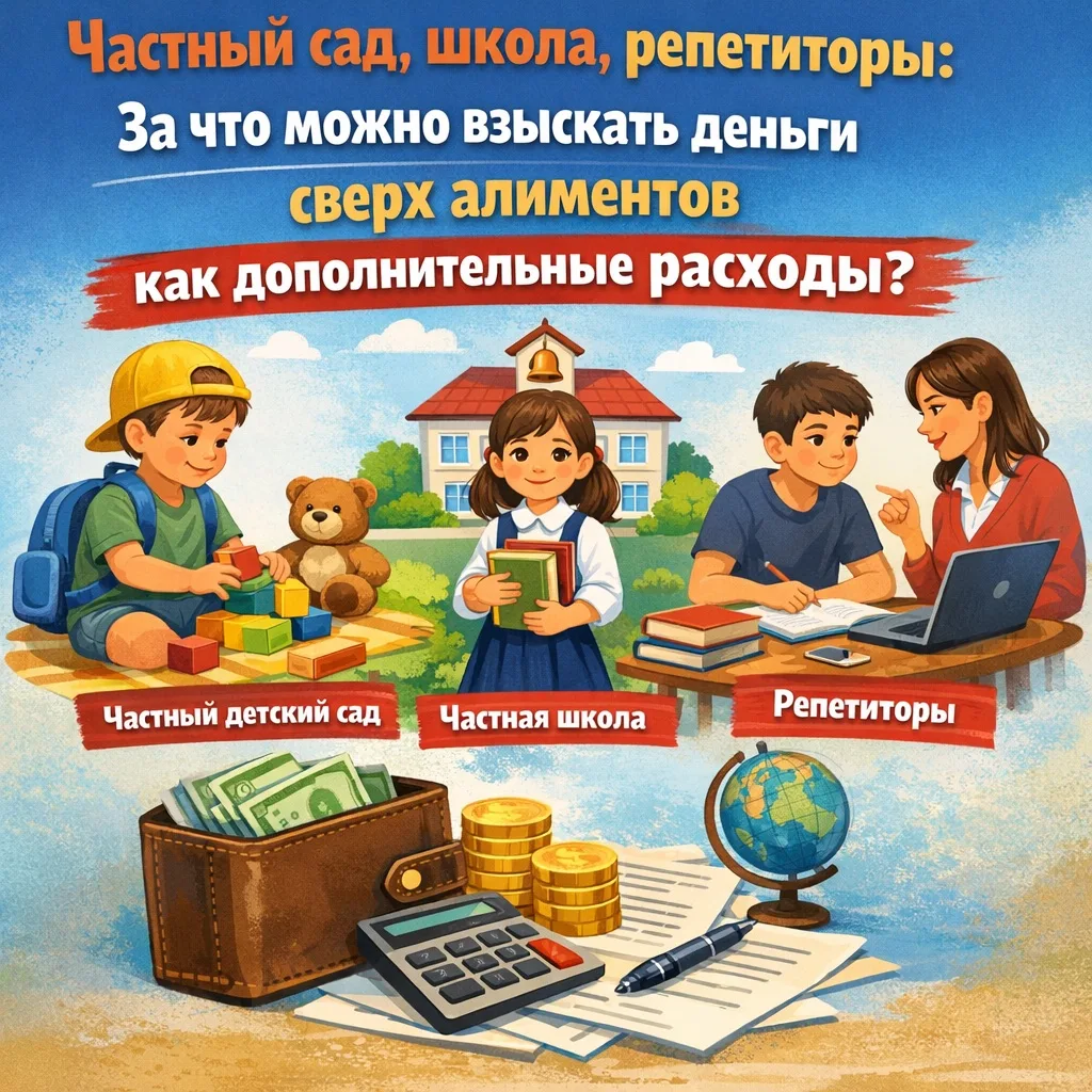 Частный сад, школа, репетиторы: за что можно взыскать деньги?