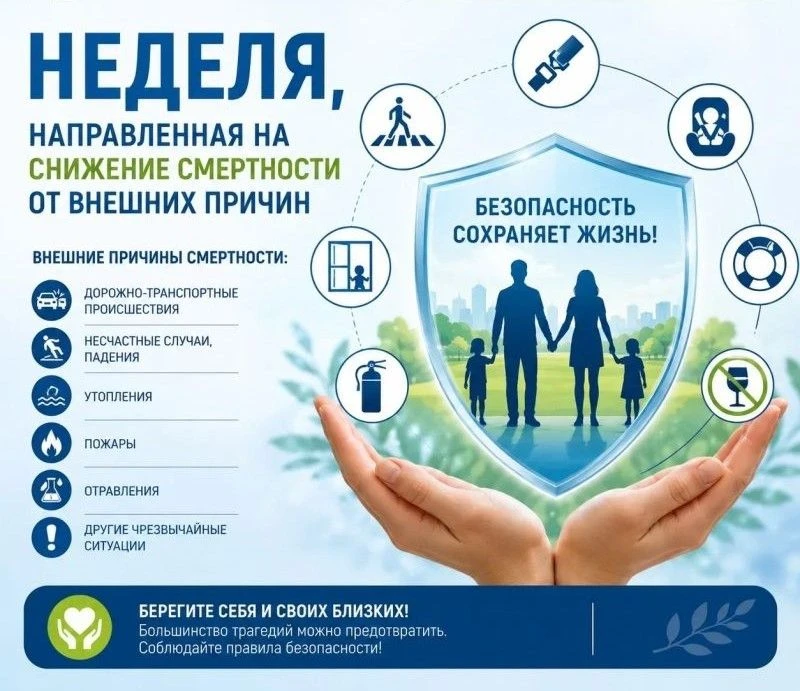 📆С 29 июня по 05 июля 2026 года - Неделя, направленная на снижение смертности от внешн...
