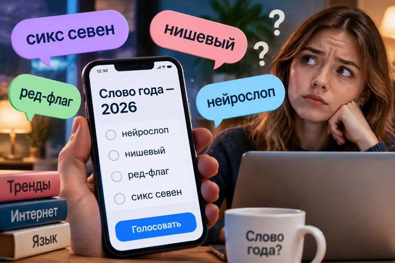 💫 «Сикс севен» вошло в число претендентов на звание «Слово года — 2026»
