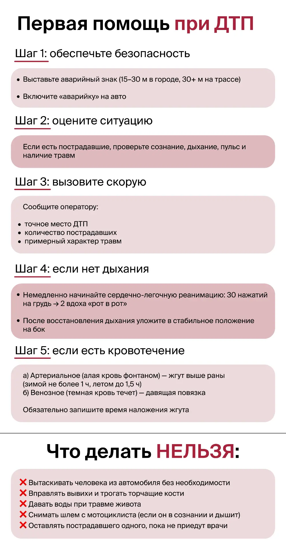 После аварии счет идет на минуты — вот что можно и нужно сделать до приезда скорой.