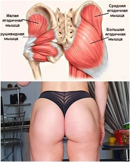 Ямочки в в верхней части ягодиц тоже норм. Посмотрите на картинку. 

Можно качать долго и упорно сре
