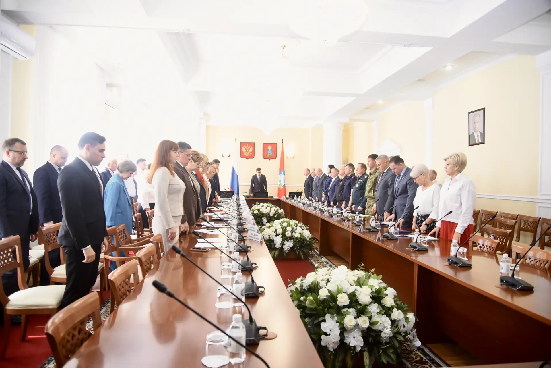 🕯️На Орловщине почтили память погибших в Старобельске в результате атаки ВСУ   С минуты молчания нач