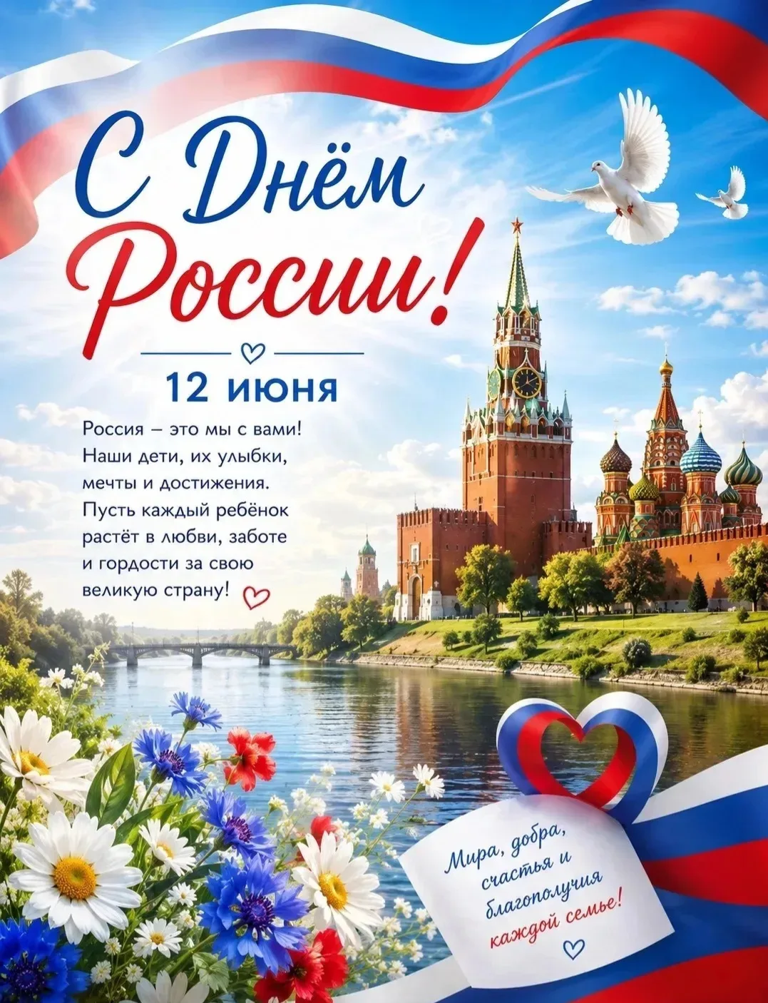 🇷🇺 РОССИЯ -ЭТО МЫ! 
12 июня — День России🎉❤️🇷🇺

Россия начинается не с карты и не с государстве