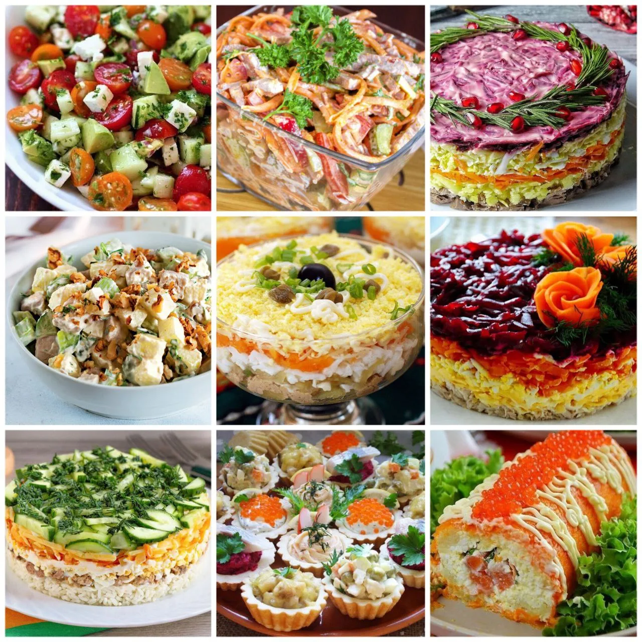 Салатики на любой вкус😍