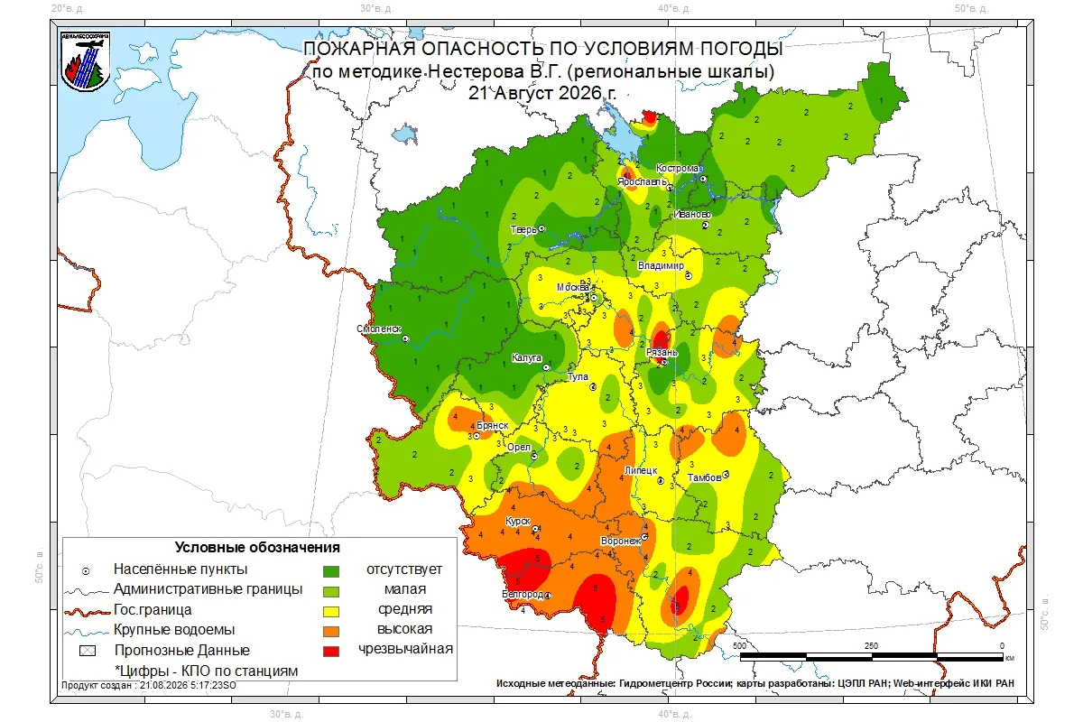 О лесопожарной обстановке в лесах Ивановской области на 21 августа 2026 года🔥🌲