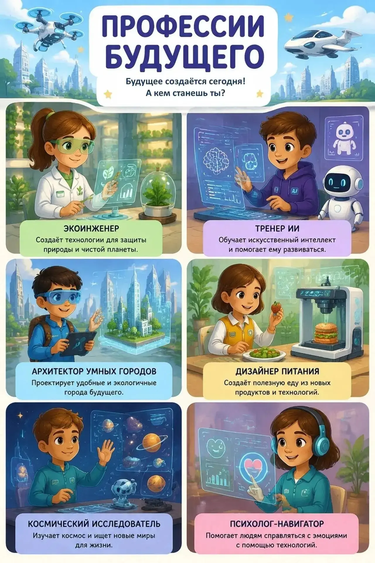 🚀 Будущее создаётся сегодня — и в нём будет место для самых необычных профессий!

На картинке — шес