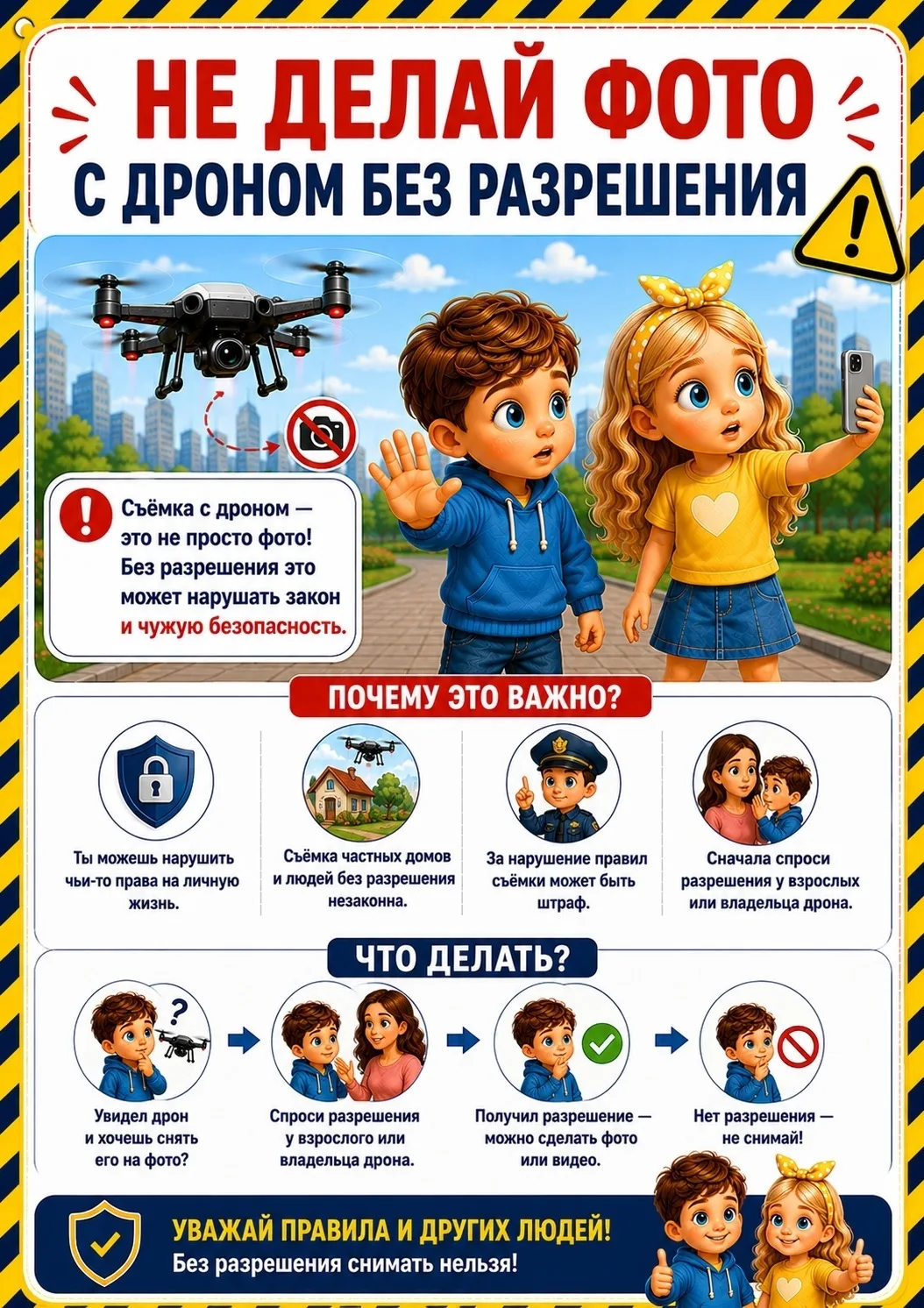 📢❗️Правила безопасности при встрече с БПЛА
