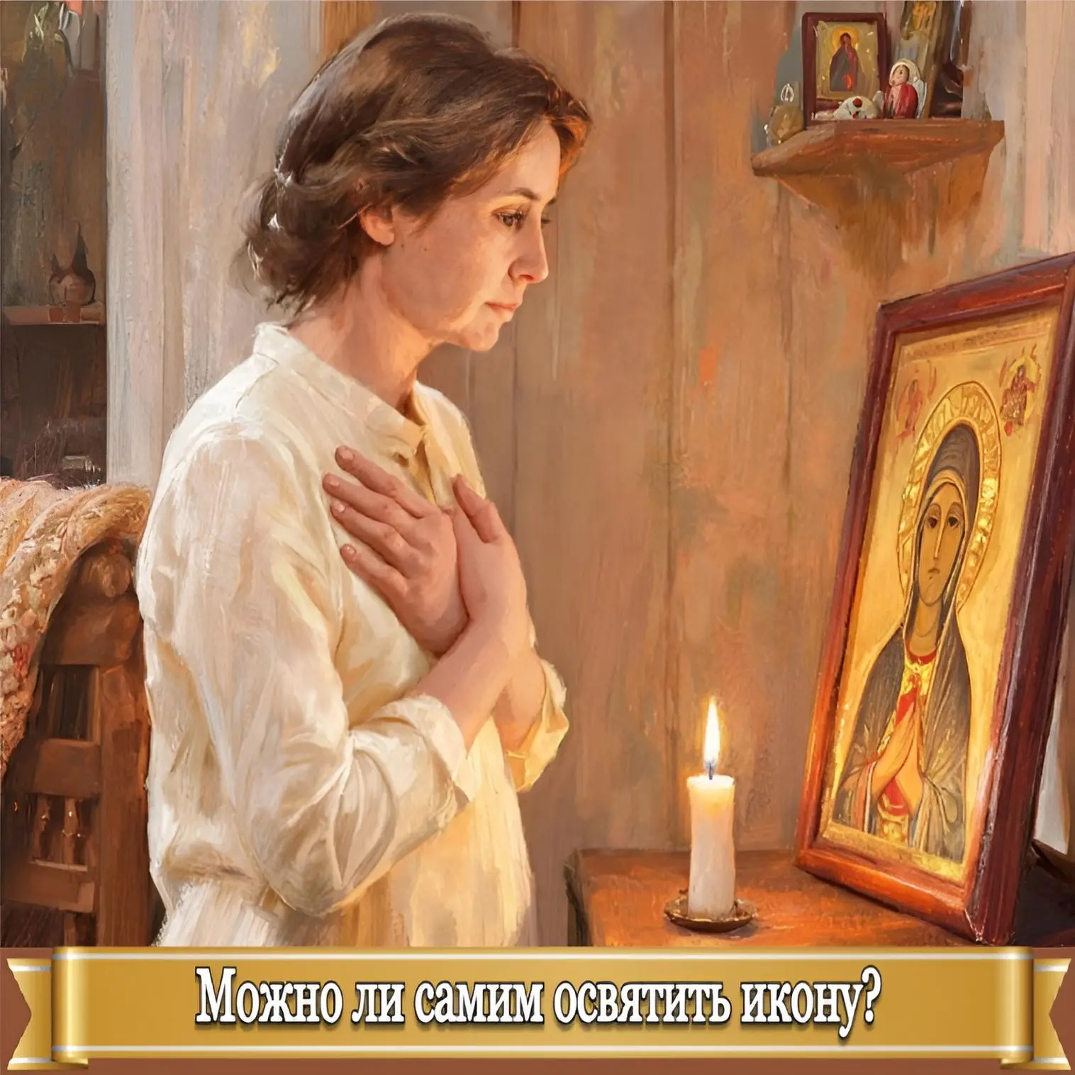 МОЖНО ЛИ САМИМ ОСВЯТИТЬ ИКОНУ?    Иконы, которые приобретаются через церковные лавки, в храме, уже о