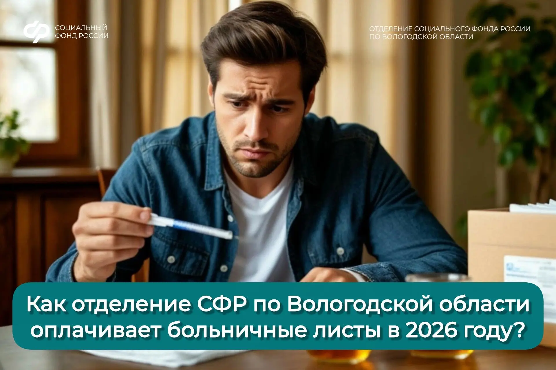 С 2026 года Отделение СФР по Вологодской области оплачивает вологжанам больничные листы в повышенном