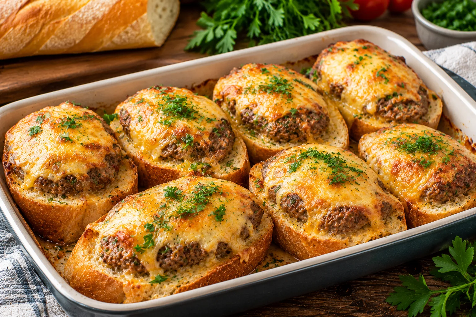 🥖 Ленивые беляши на багете — сочные, румяные и очень простые 😋