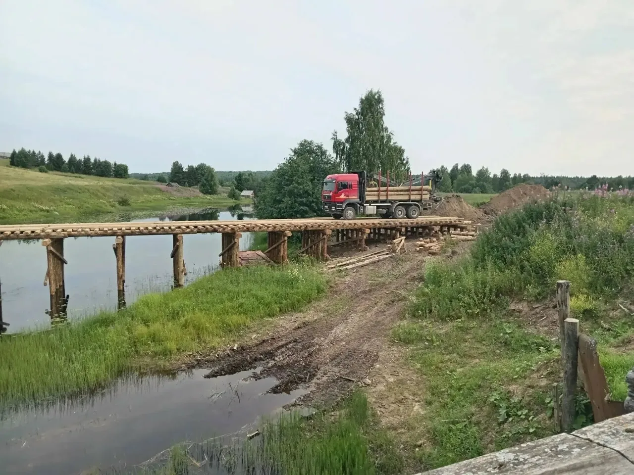 ➡ Завершение строительства моста в Няндомском округе