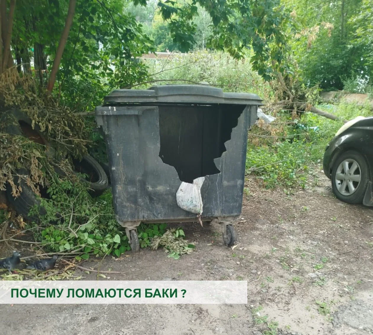 ⚠️Баки для ТКО — важная часть инфраструктуры обращения с отходами. К сожалению, они иногда выходят и