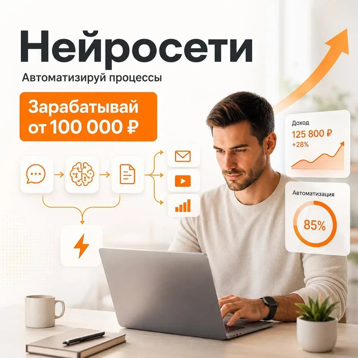 — 😬Хочу уйти из найма, работать дома и зарабатывать от 100 тысяч в месяц
— ✅Освою нейросети и автом