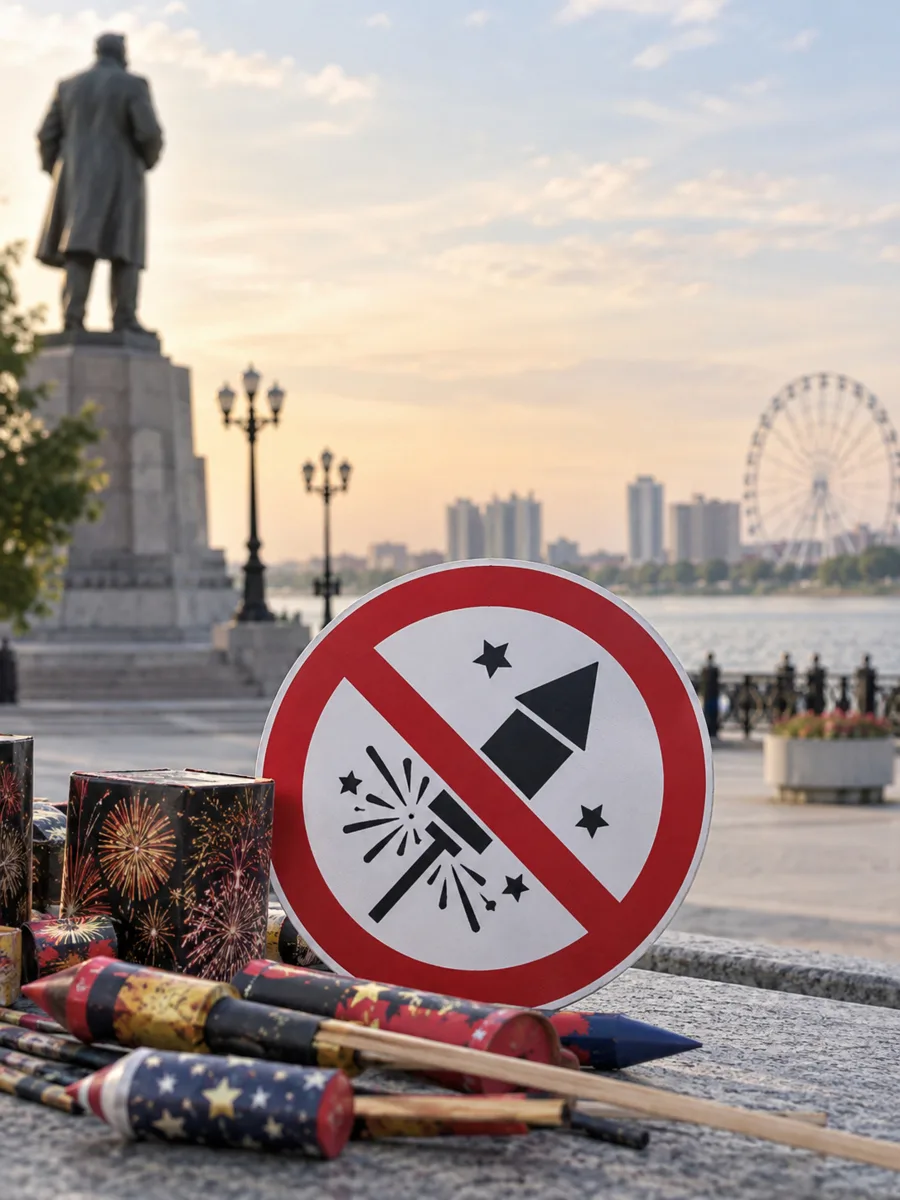 🚫 В Благовещенске запретили запускать пиротехнику в четырёх местах