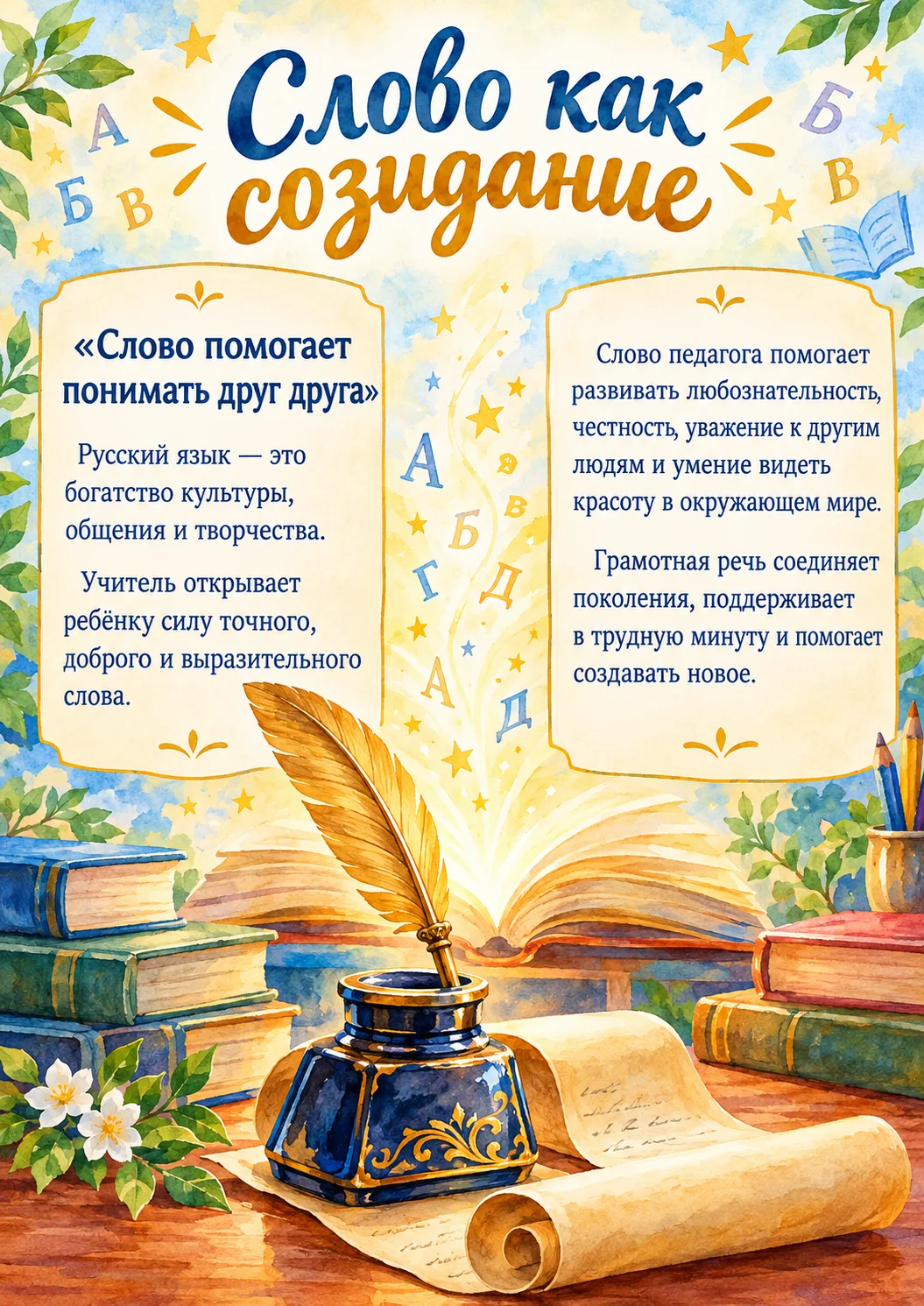 📚РОВ. 5 октября. Сила слова. Ко Дню учителя.✒️