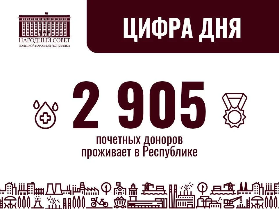 Цифра дня: 2905 почетных доноров проживает в Республике!