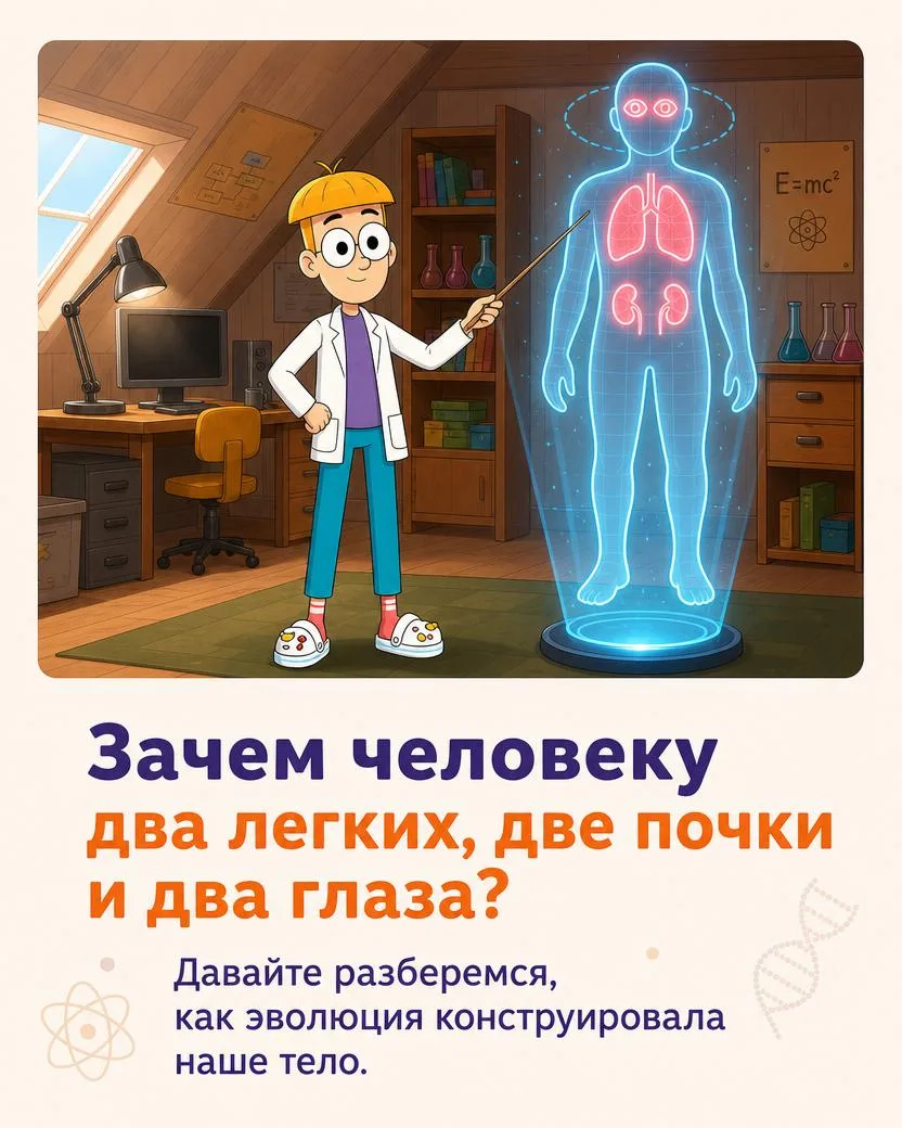 ❓ Зачем человеку парные органы?