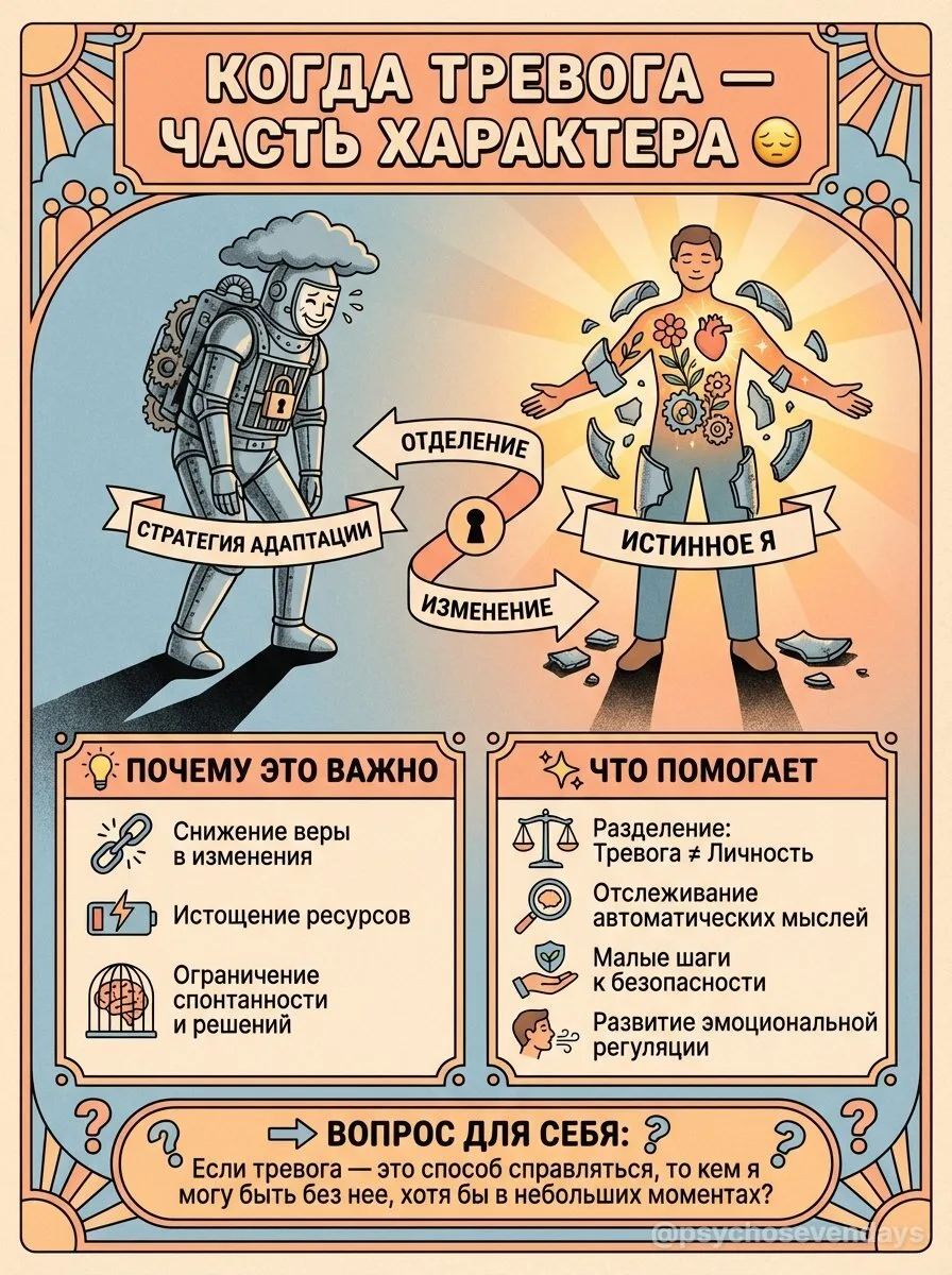 Когда тревога становится частью характера 😔