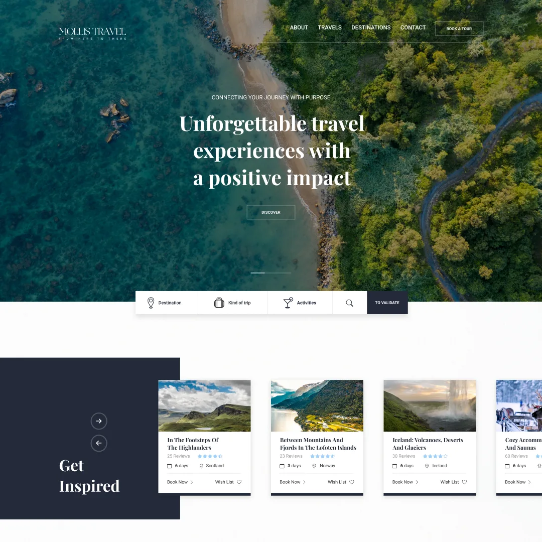Landing page - Экологические путешествия