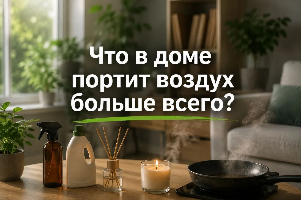 🏡 Какие предметы дома сильнее всего влияют на качество воздуха в квартире?