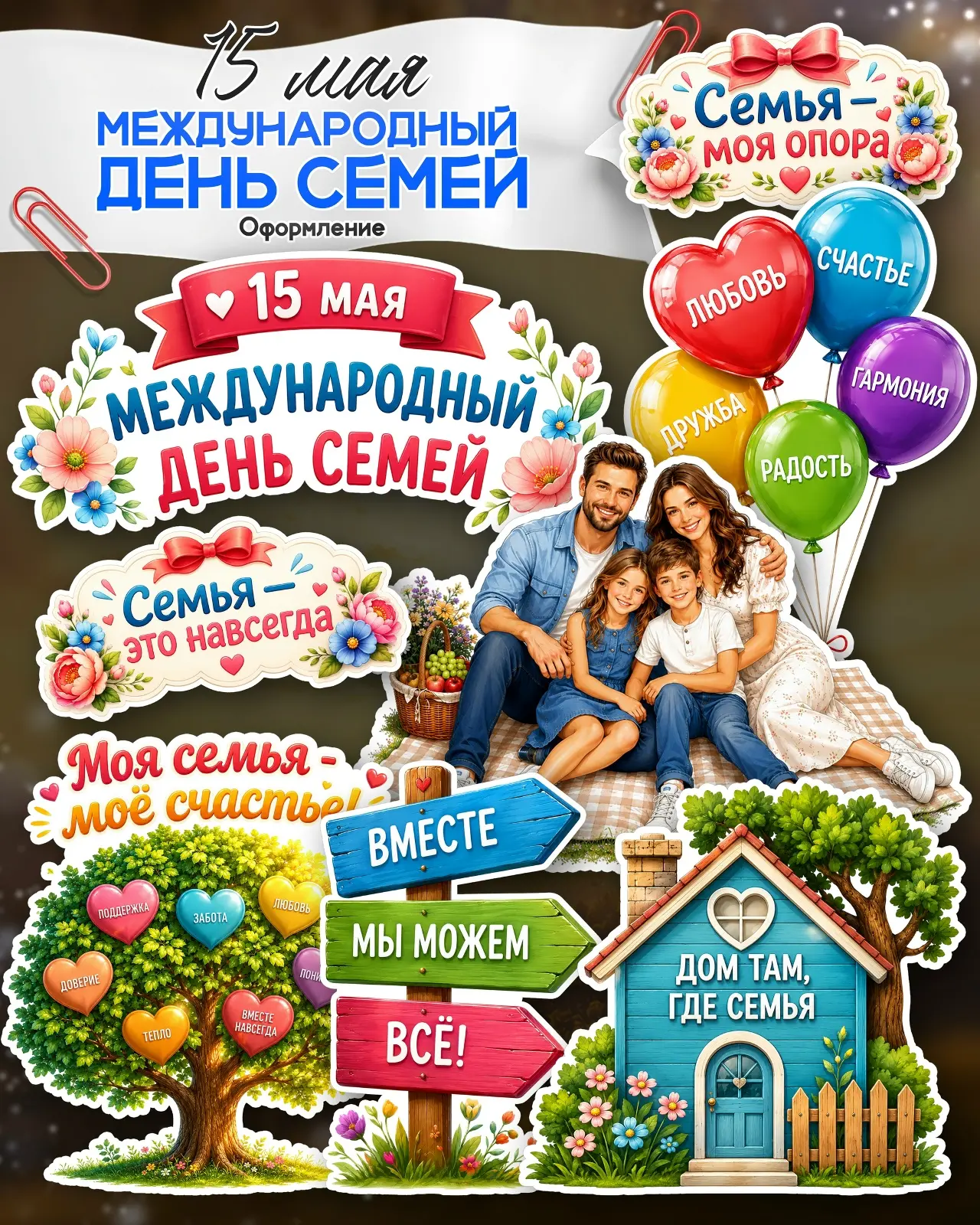 Оформление к 15 мая — Международный день семей