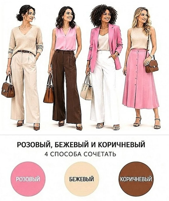 #Делаем лето-2026 элегантным

❤️ Летние цветовые сочетания, которые всегда работают на образ: розовы