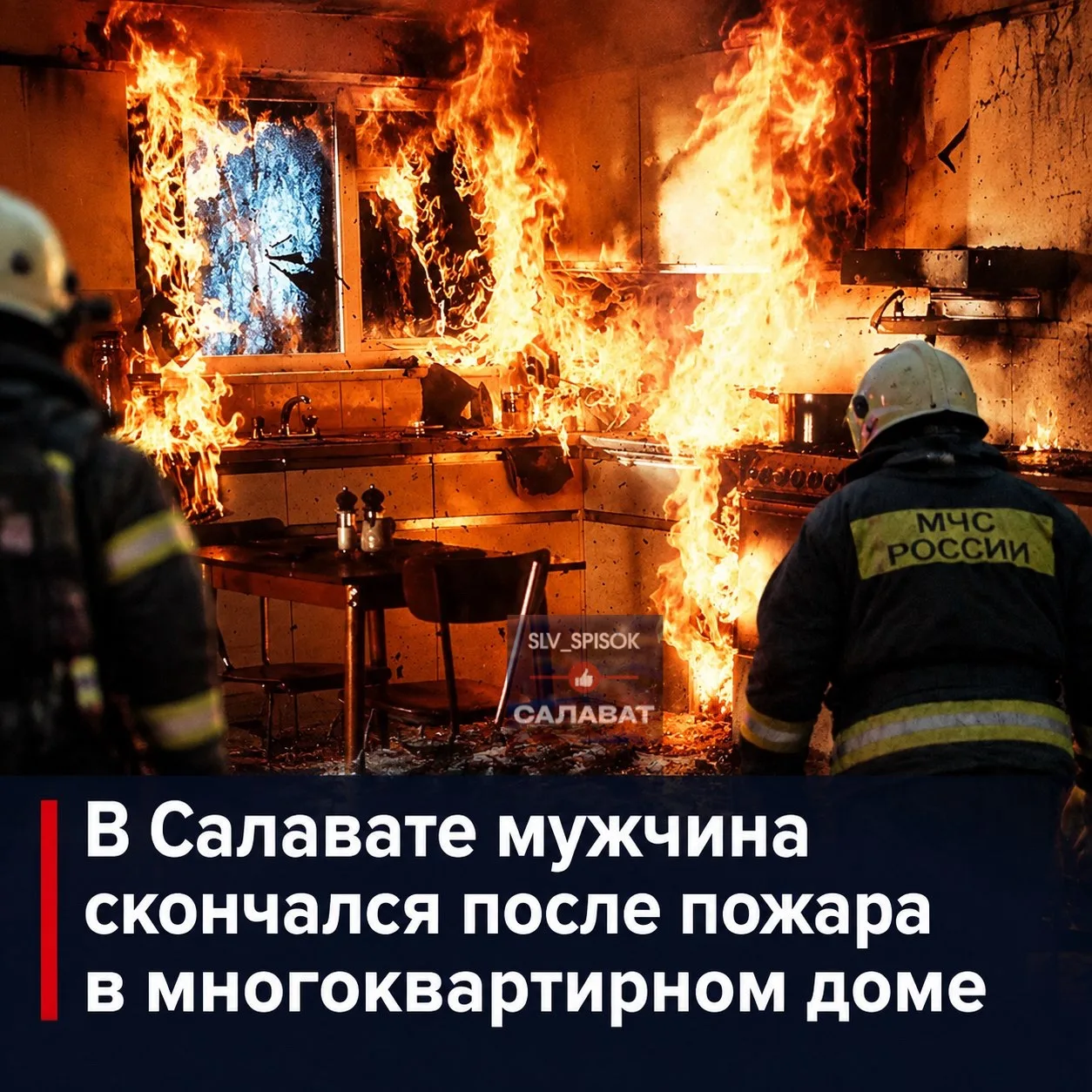 🔥В Салавате мужчина скончался после пожара в многоквартирном доме