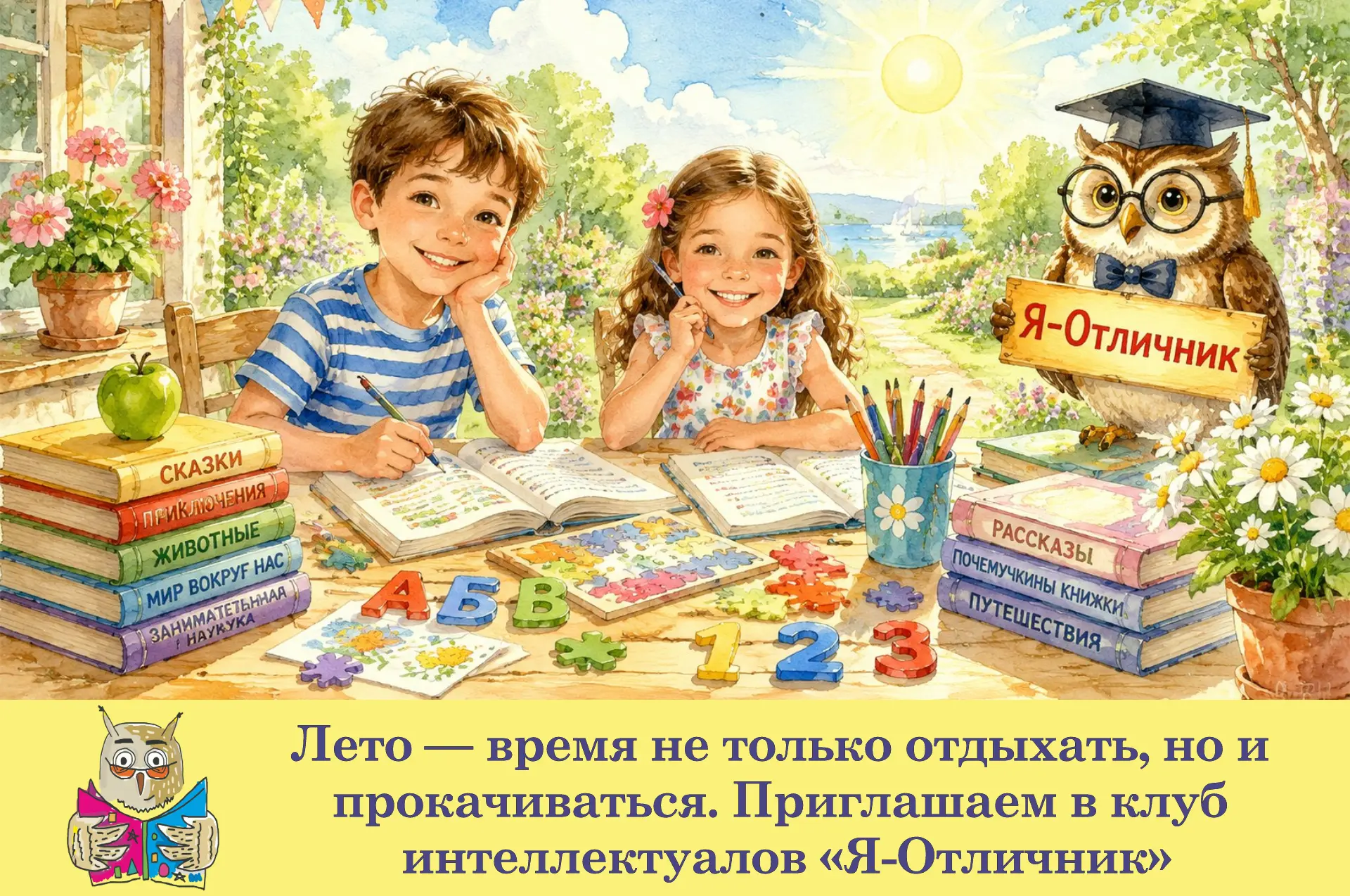 Друзья, мы запустили летний набор в наш клуб интеллектуалов «Я-Отличник» для детей от 5...