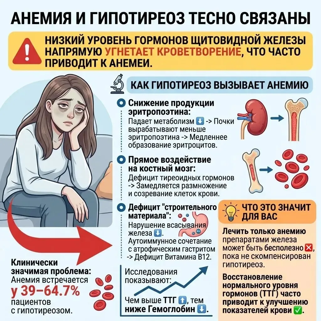 Взаимосвязь анемии и гипотириоза
