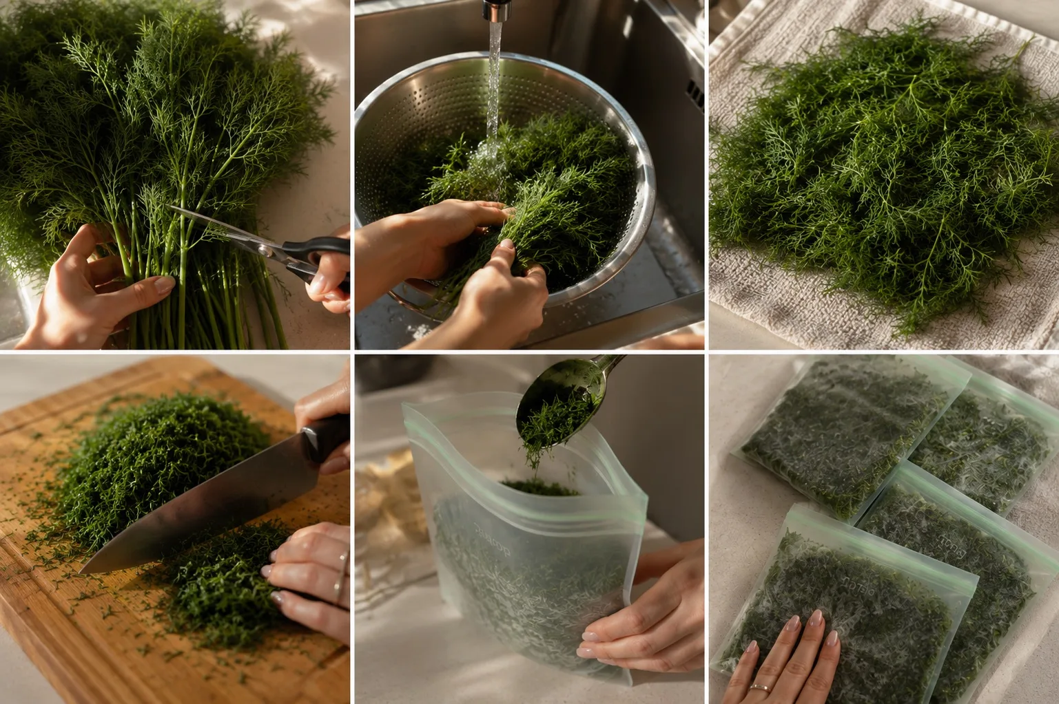 🌿 Маленький лайфхак, который каждый год экономит мне время.

С дачи  привезла свежий укроп, и я сра