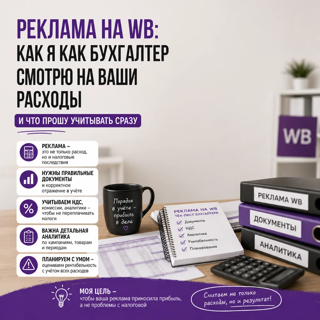 📈 Реклама на WB: как я как бухгалтер смотрю на ваши расходы и что прошу учитывать сразу