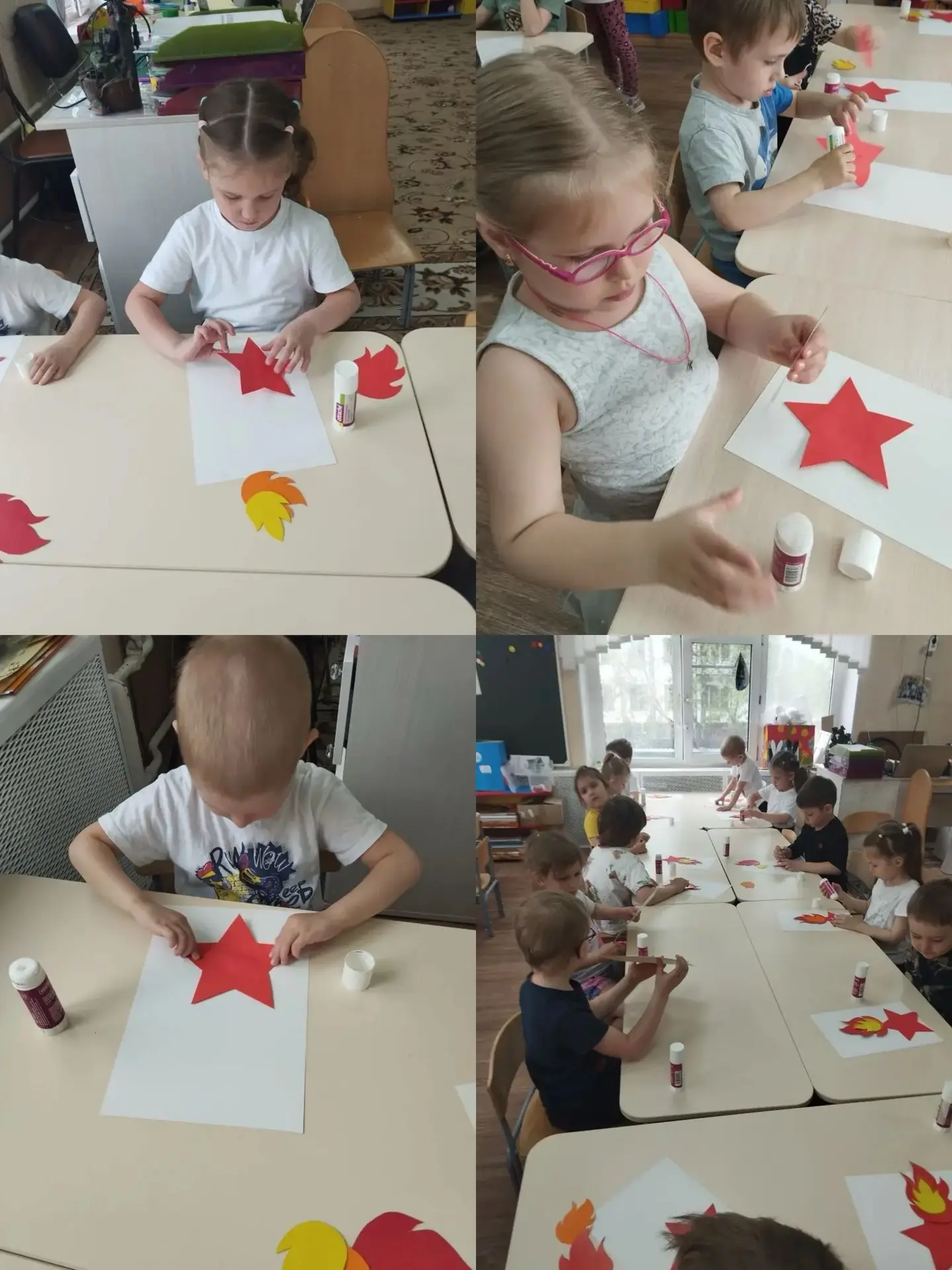 🕊️ День Победы в Корпусе 4: голуби мира, вечный огонь, портреты героев и конкурс чтецов  Группа 4 В 