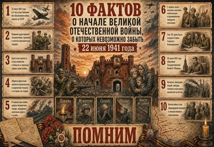 🕯 В День памяти и скорби мы вспоминаем первые дни той страшной трагедии — Великой Отечественной вой