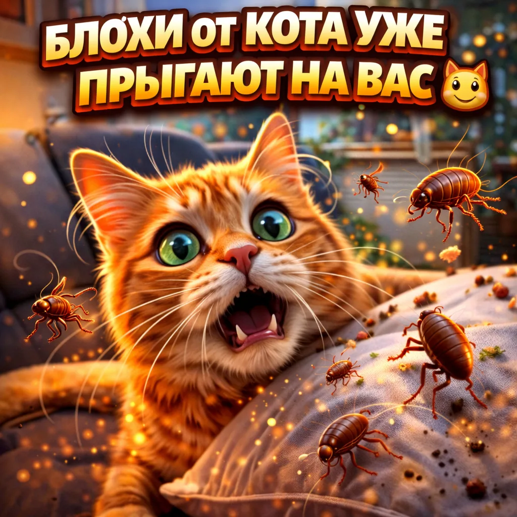 Блохи от кота в мае — прыгают уже на вас